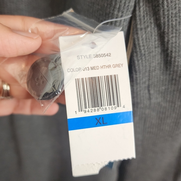 Court & Rowe Waffle Knit Cotton Blend Blazer | Grey | Size XL | NWT - Picture 9 of 10